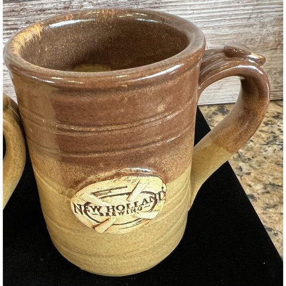 2 New Holland Brewing Coffee Mugs Artisan Pottery Signed - Picture 3 of 10